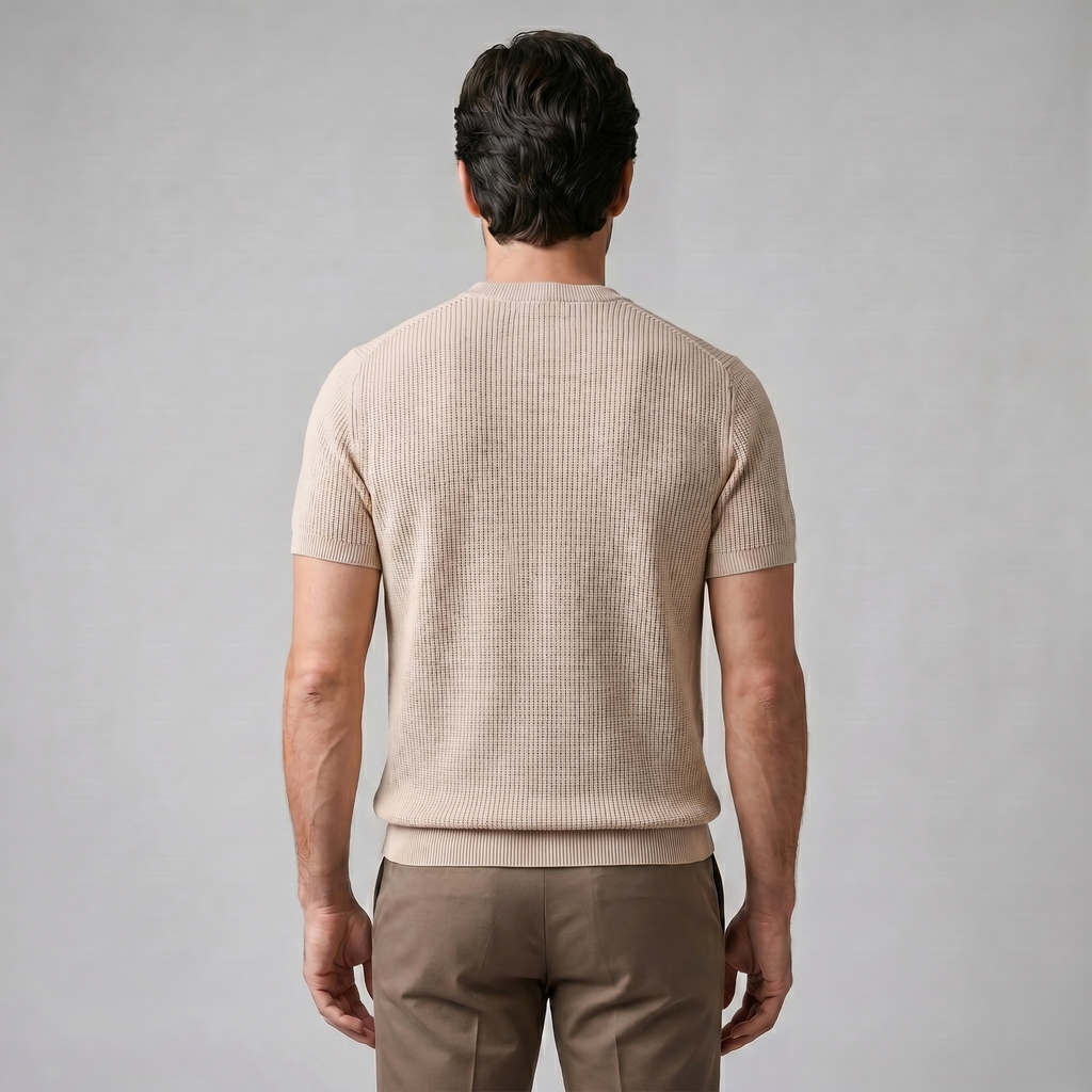 Andrés | Jersey de Punto para Hombre con Textura Vertical 0