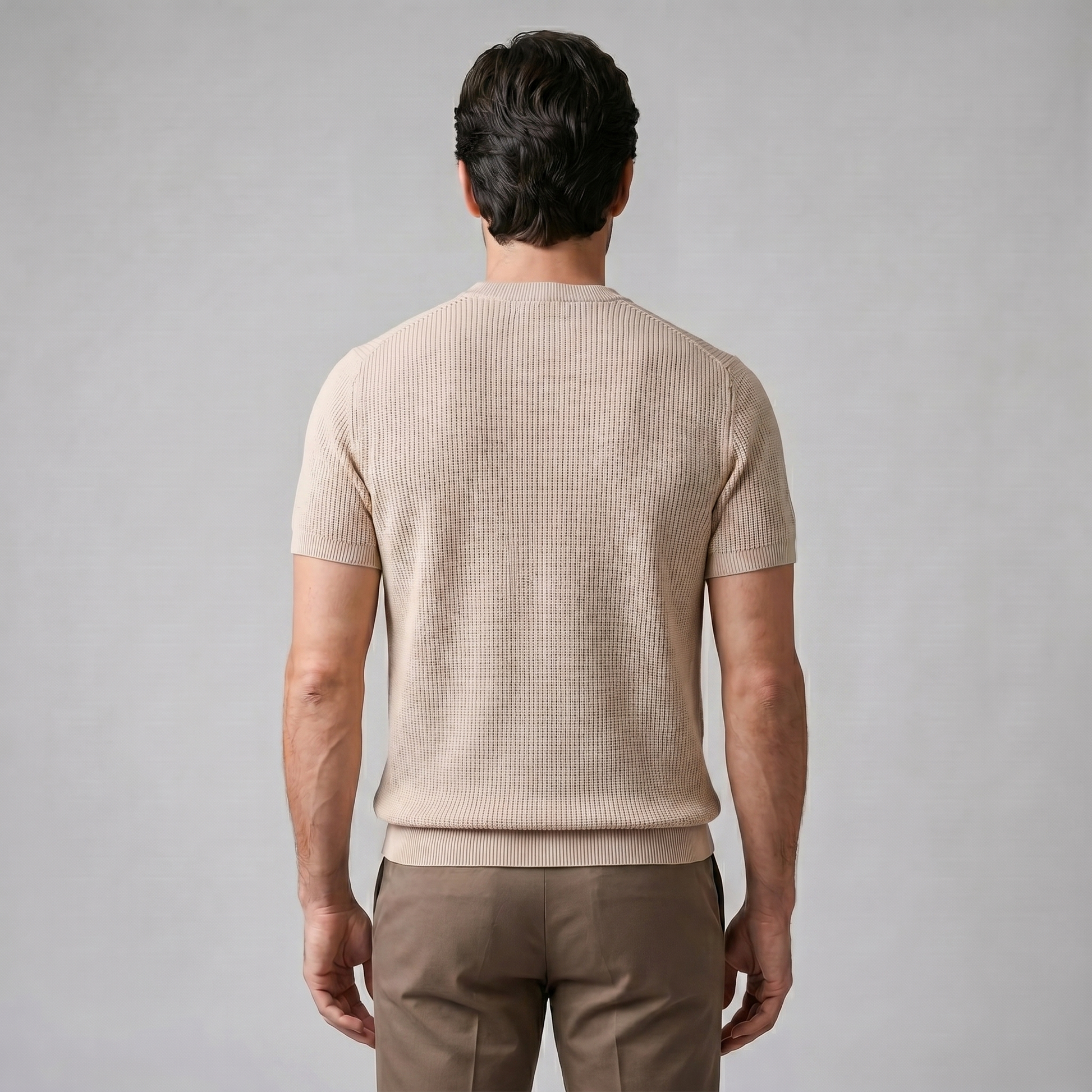 Andrés | Jersey de Punto para Hombre con Textura Vertical 0
