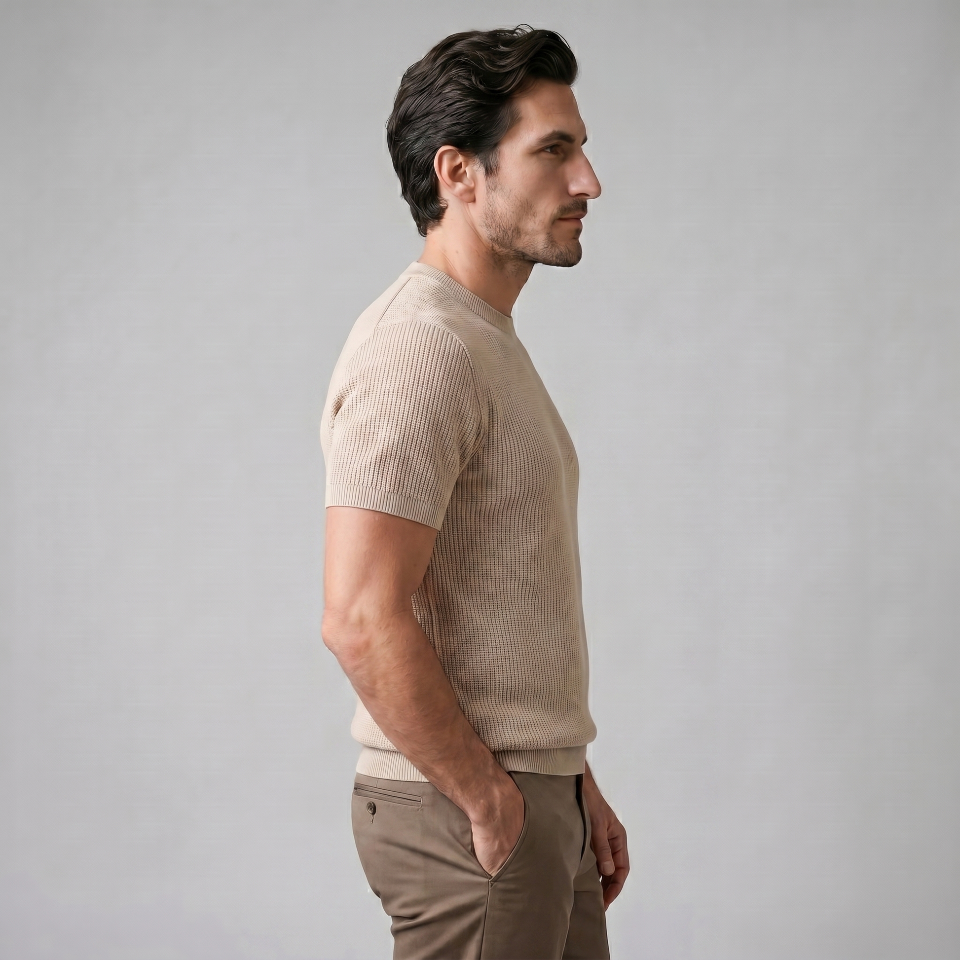 Andrés | Jersey de Punto para Hombre con Textura Vertical 2