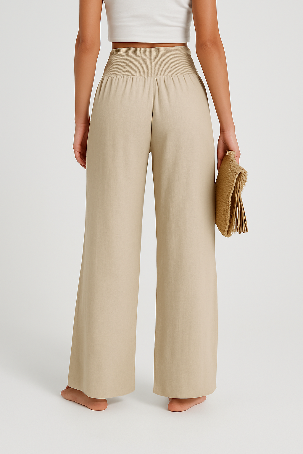 Carla | Pantalones de Lino Aireados con Cintura Elástica para Mujer 2
