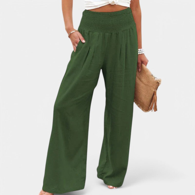 Carla | Pantalones de Lino Aireados con Cintura Elástica para Mujer 5