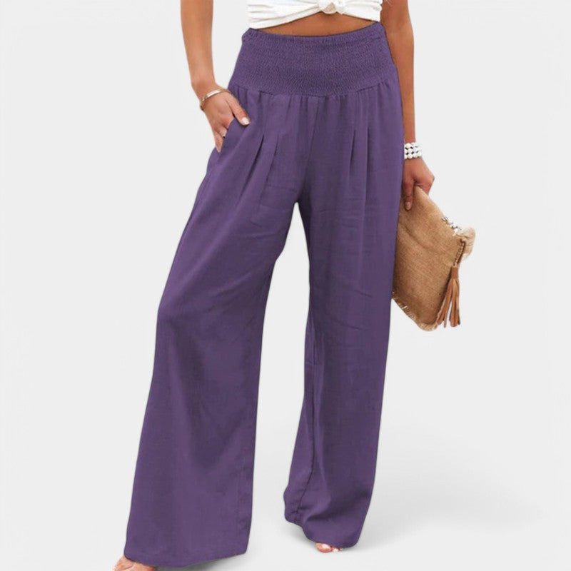 Carla | Pantalones de Lino Aireados con Cintura Elástica para Mujer 9