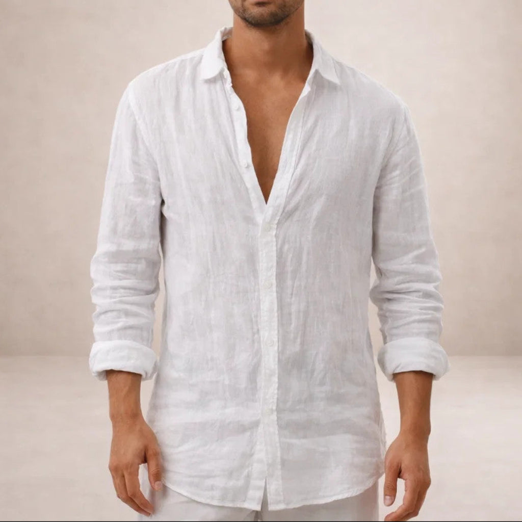 Diego | Camisa de Lino con Botones para Hombre 2