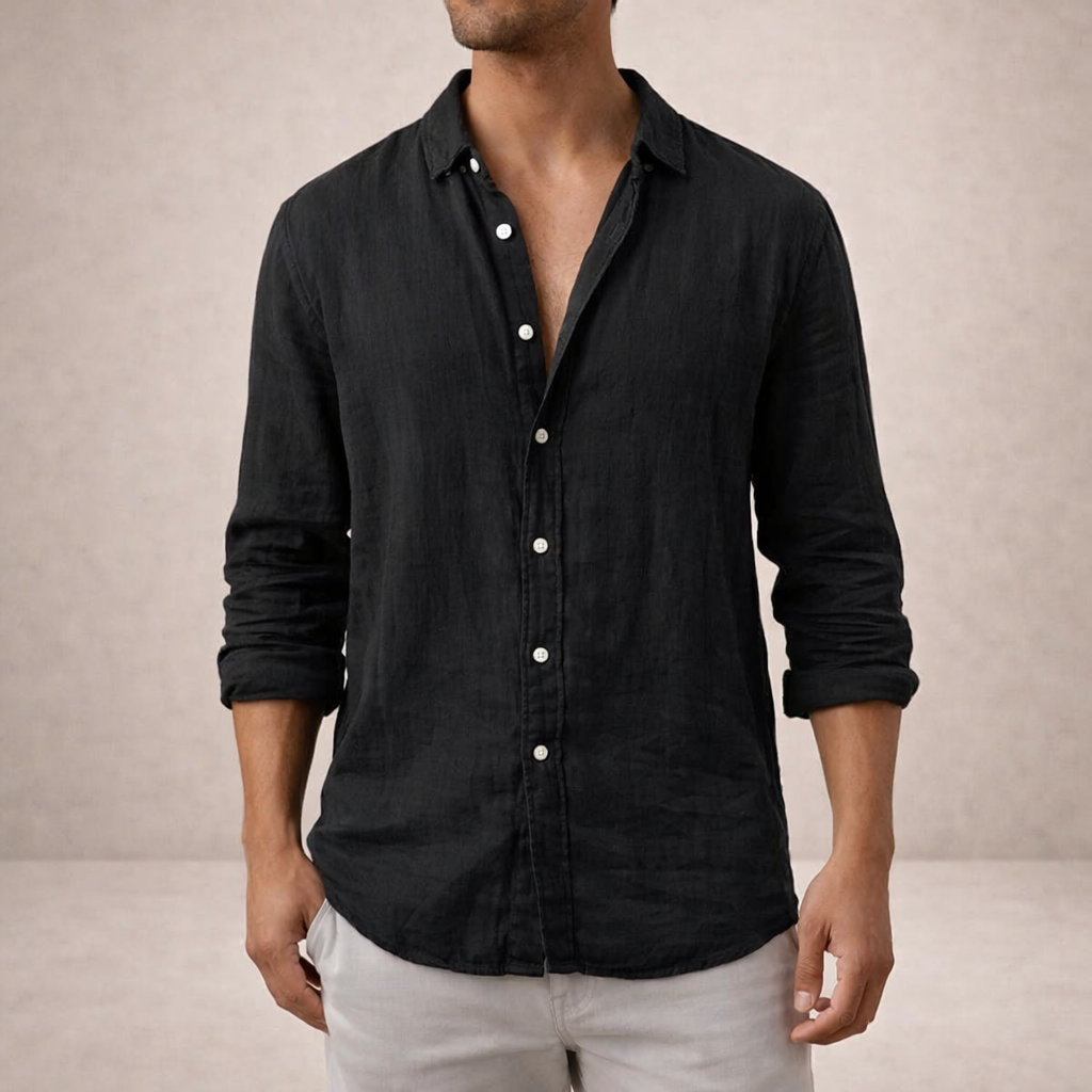 Diego | Camisa de Lino con Botones para Hombre 6