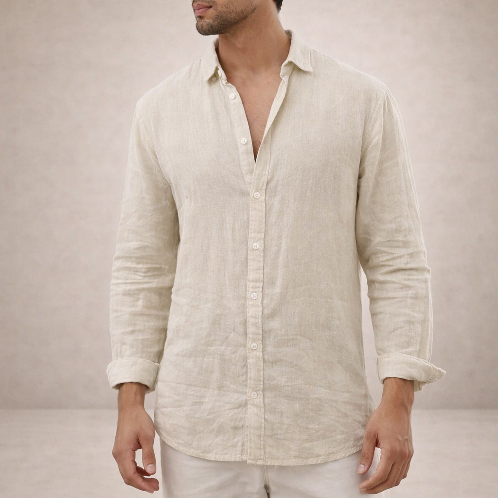 Diego | Camisa de Lino con Botones para Hombre 8