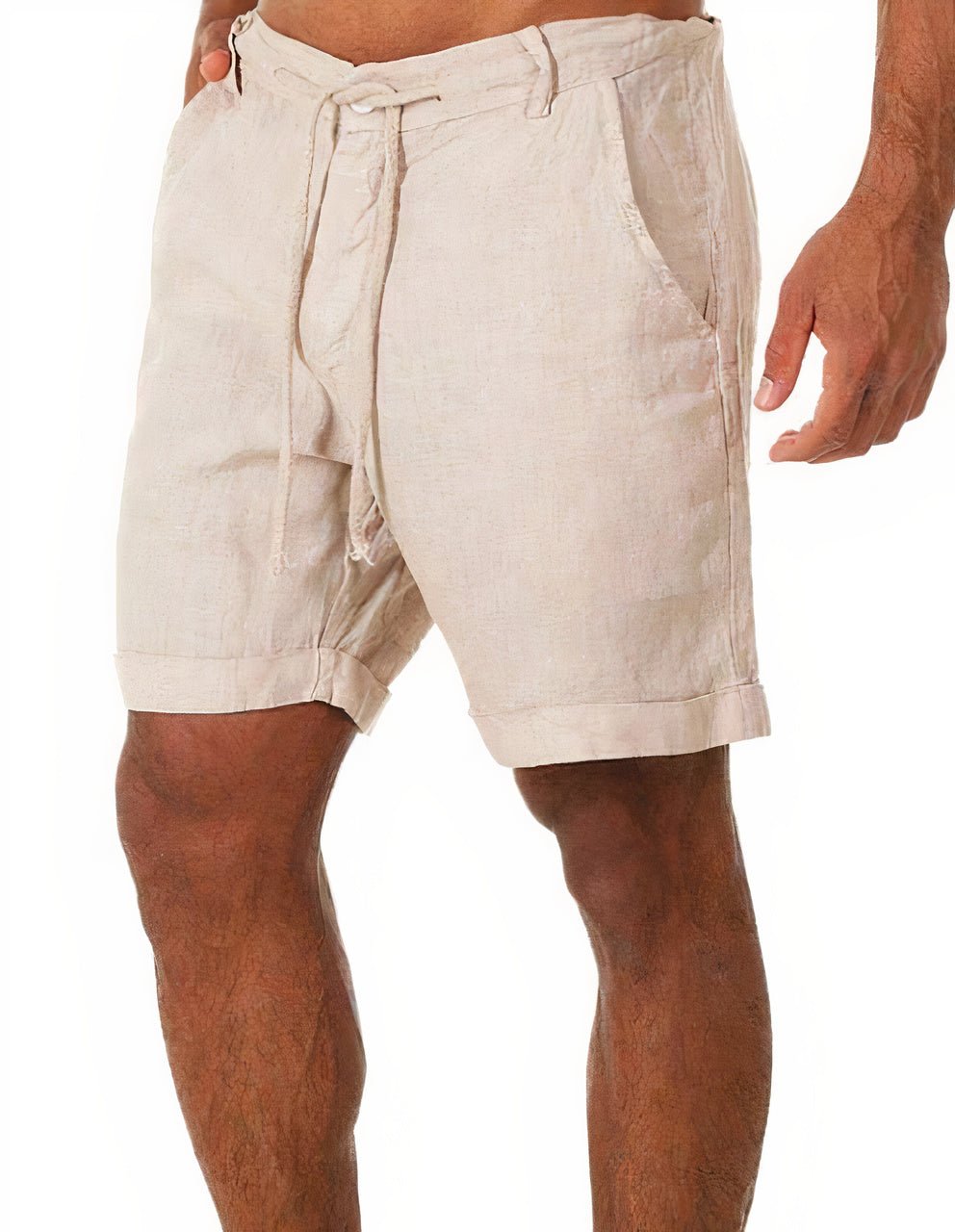 Diego | Pantalones Cortos de Lino con Puños para Hombre en Verano 4