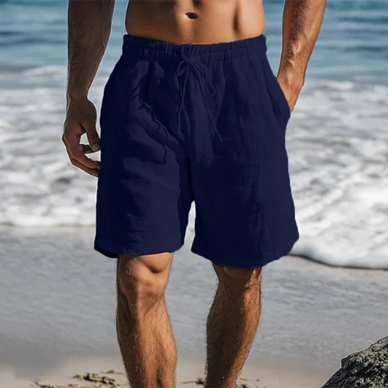 Diego | Pantalones Cortos de Lino para Hombre con Cintura Ajustable 3