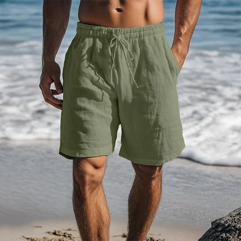 Diego | Pantalones Cortos de Lino para Hombre con Cintura Ajustable 4