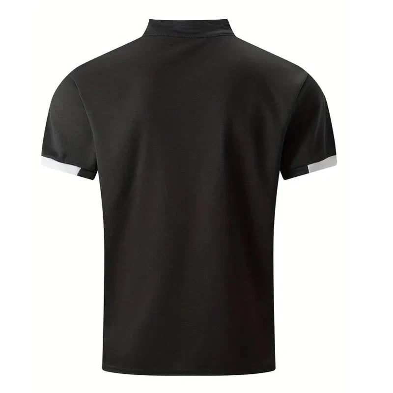 BRUNO – Polo elegante con cuello mao para hombre