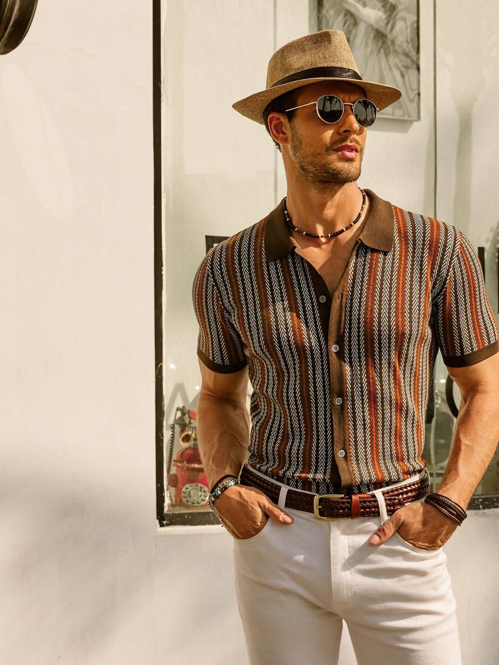 Fernando | Polo de Punto a Rayas para Hombre con Estilo Vintage 1