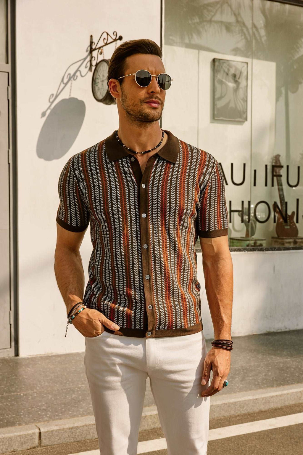 Fernando | Polo de Punto a Rayas para Hombre con Estilo Vintage 8