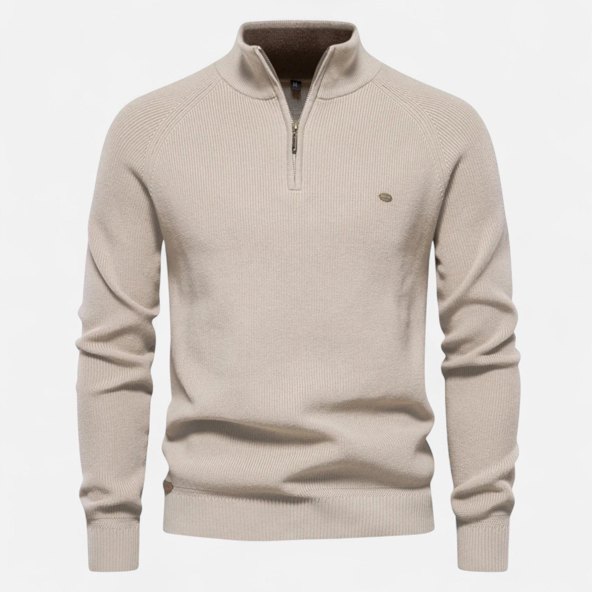 Fernando | Suéter de Algodón Premium con Media Cremallera para Hombre 0
