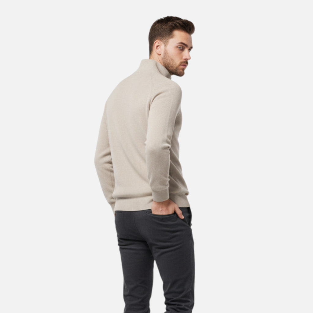 Fernando | Suéter de Algodón Premium con Media Cremallera para Hombre 2