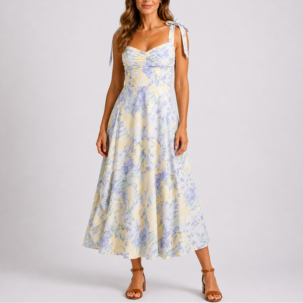 Isabella | Vestido Midi Floral para Mujer con Tirantes Ajustables 1