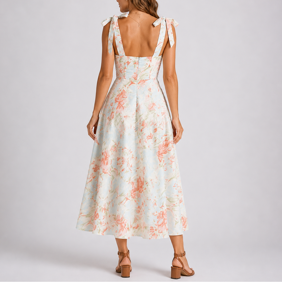 Isabella | Vestido Midi Floral para Mujer con Tirantes Ajustables 3