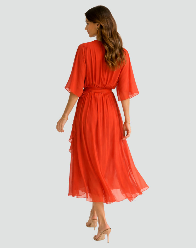 Isabella | Vestido Midi Fluido con Lazo para Mujer Elegante 10