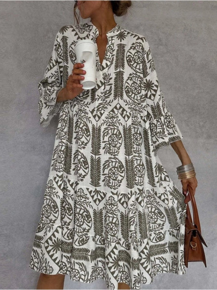 Isabella | Vestido Túnica Floral Escalonado para Mujer con Corte Holgado 6