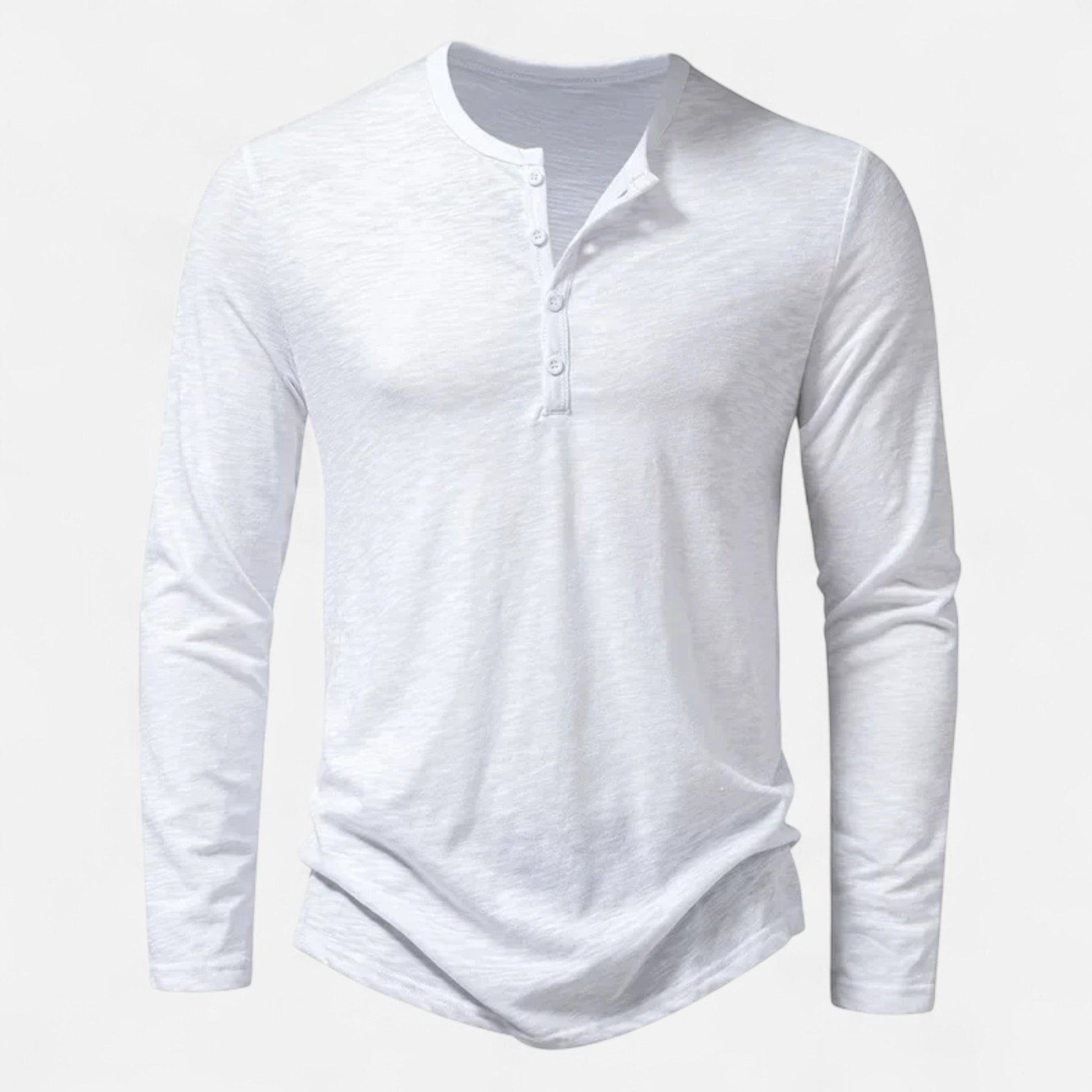 Javier | Camiseta Henley Slim de Algodón para Hombre 4