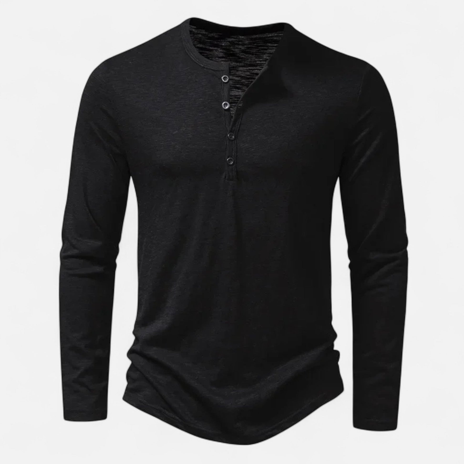 Javier | Camiseta Henley Slim de Algodón para Hombre 6