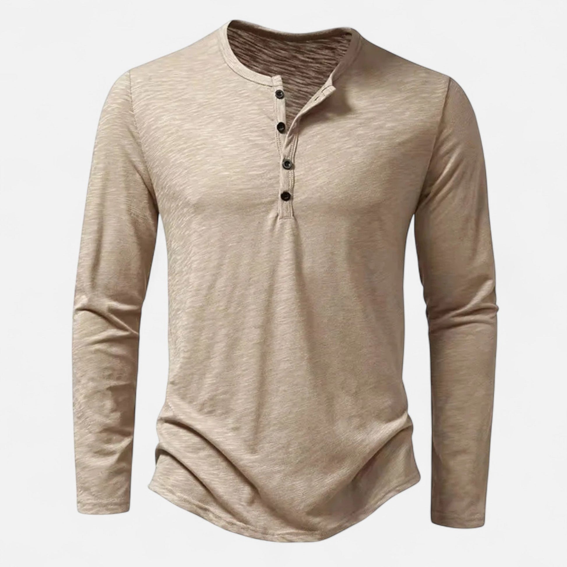 Luis | Camisa Henley de Algodón para Hombre con Manga Larga 3