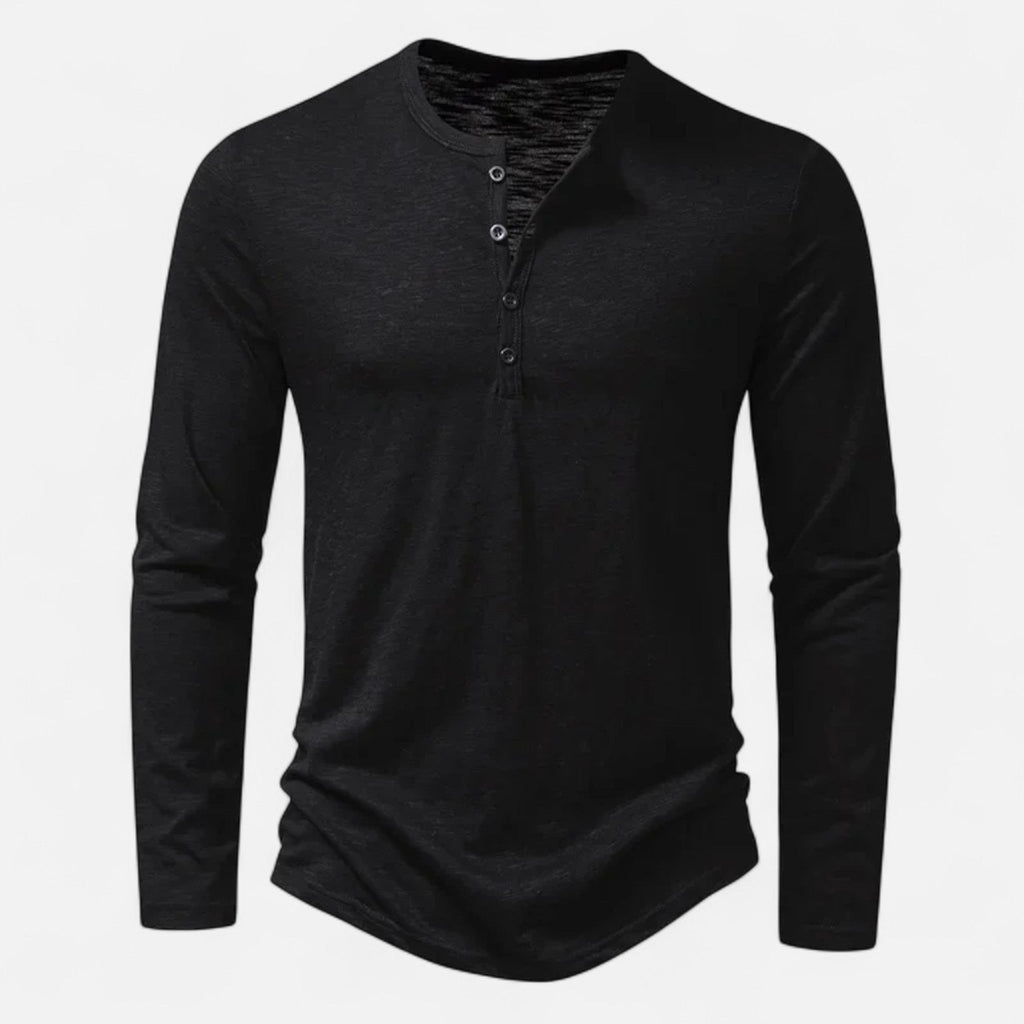 Luis | Camisa Henley de Algodón para Hombre con Manga Larga 6
