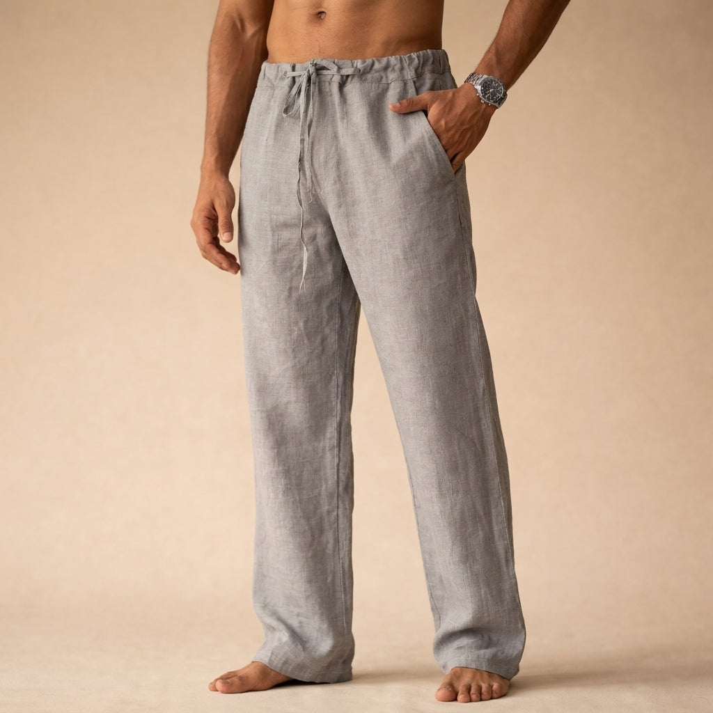 Santiago | Pantalones de Lino de Corte Relajado para Hombre 4