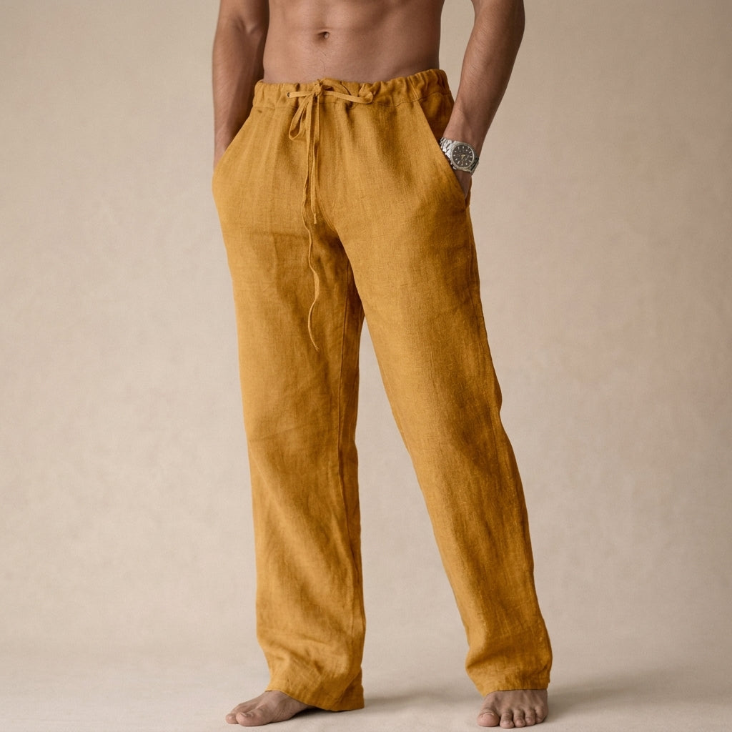 Santiago | Pantalones de Lino de Corte Relajado para Hombre 6