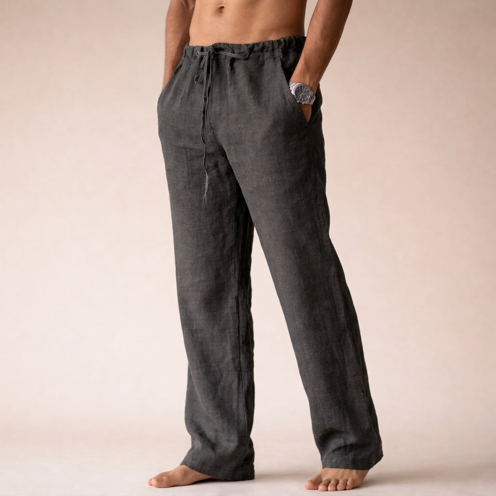 Santiago | Pantalones de Lino de Corte Relajado para Hombre 7