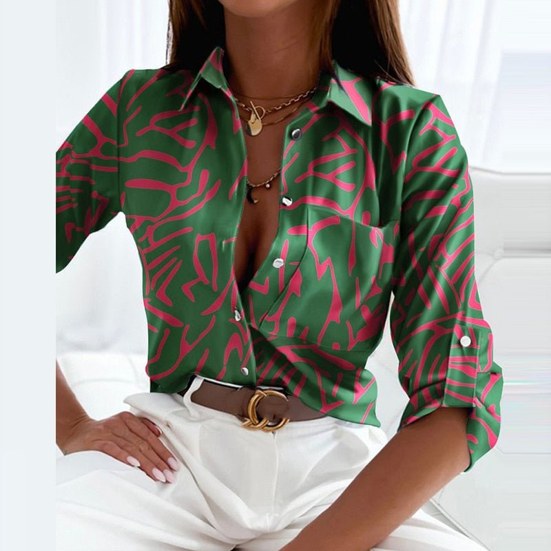 Sofia | Elegante Blusa Blanca Casual con Cuello Plegable 11