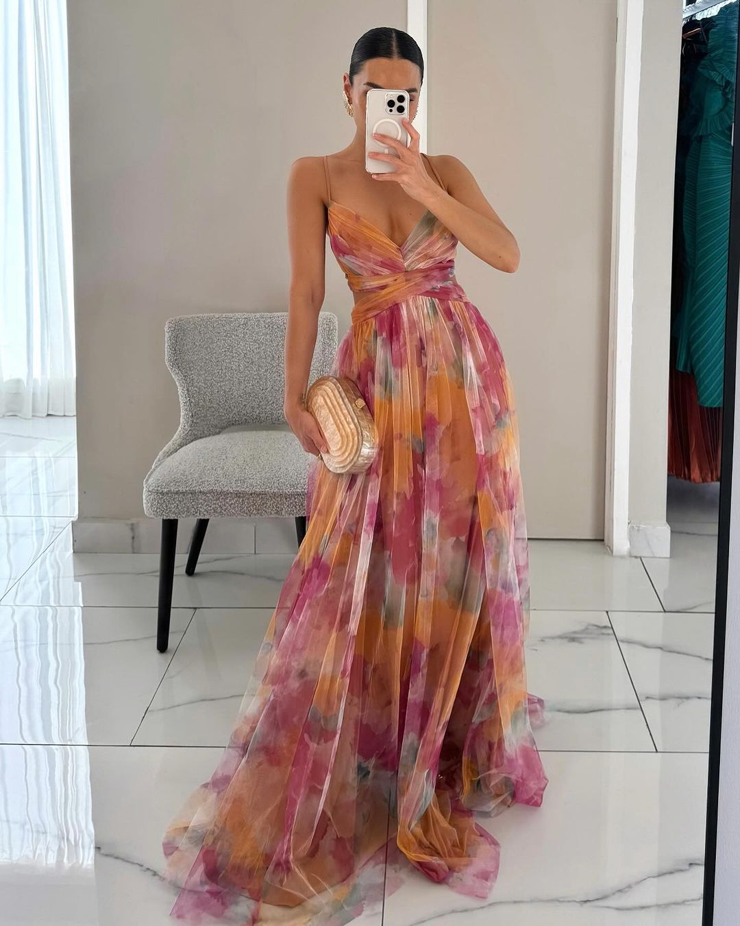VALENTINA – Vestido largo floral elegante para invitada