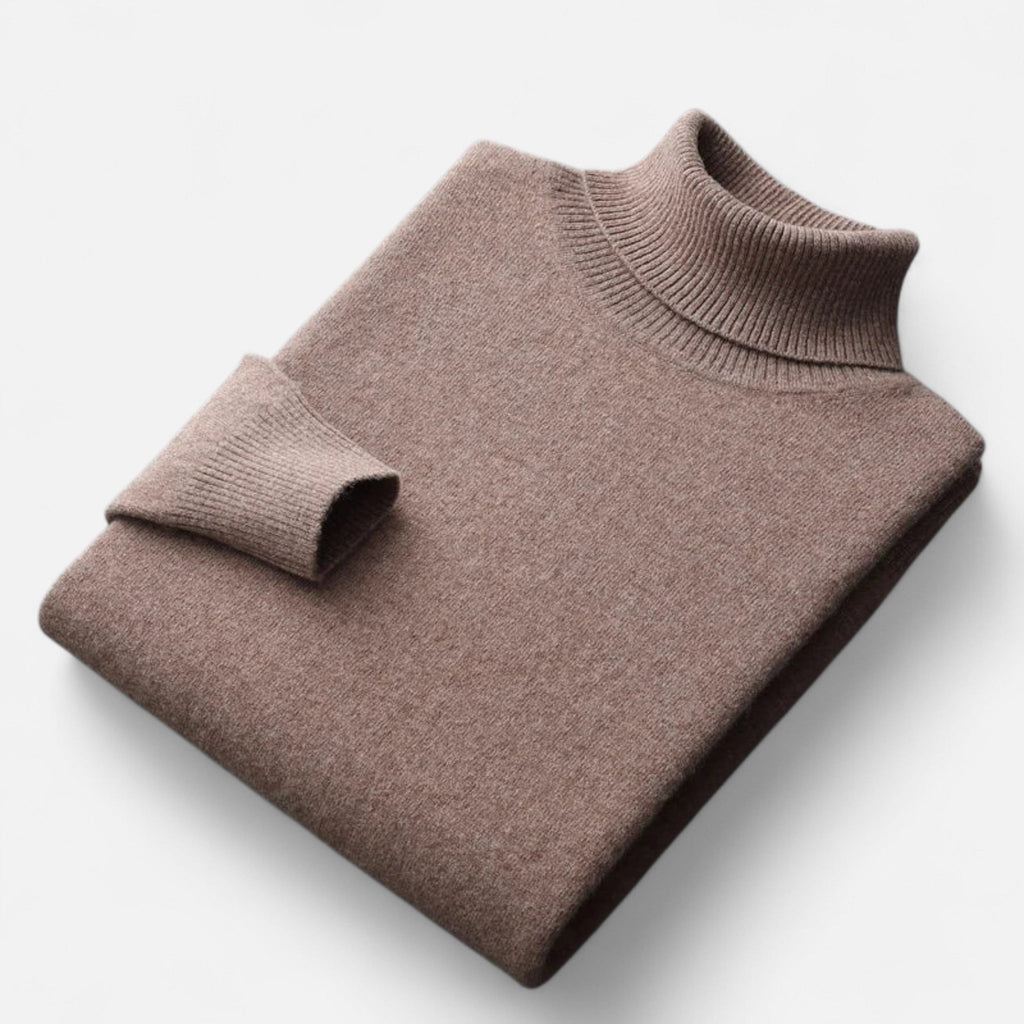 Textura de la lana del jersey de cuello alto