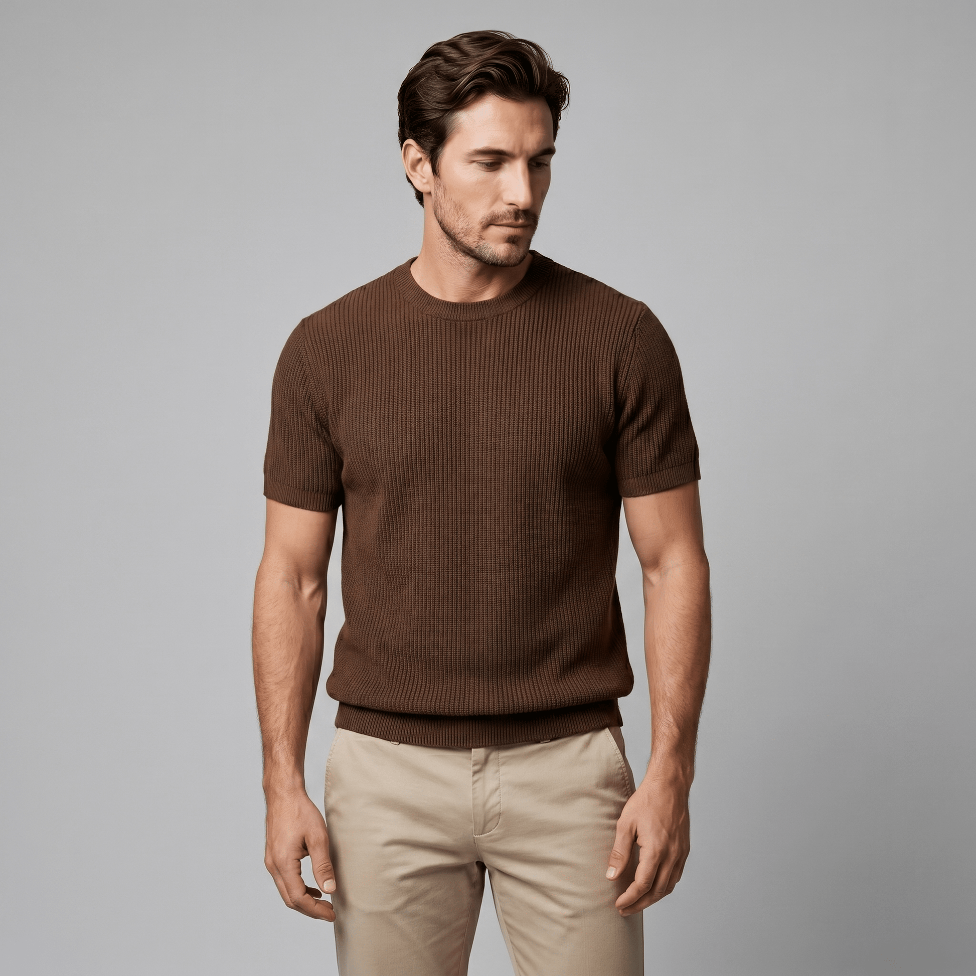 Andrés | Jersey de Punto para Hombre con Textura Vertical - Noa Lagos