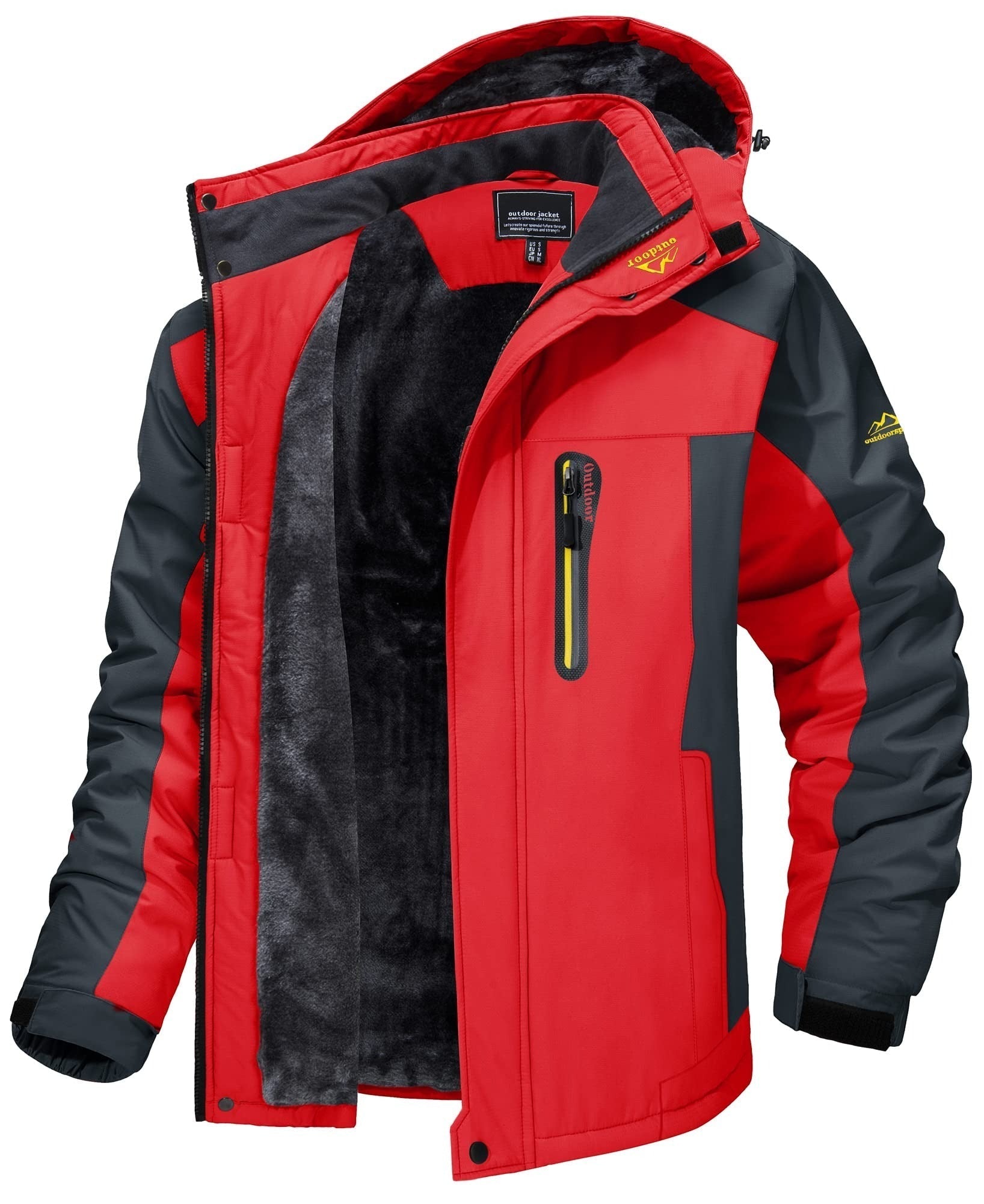 Bolsillo lateral con cierre de la chaqueta térmica Thor para hombre