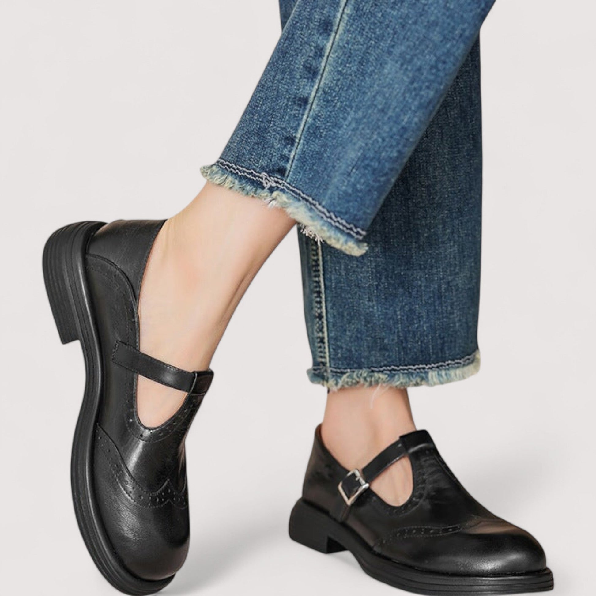 Camila | Zapatos Vintage de Piel con Tira para Mujer, Elegantes y Cómodos - Noa Lagos