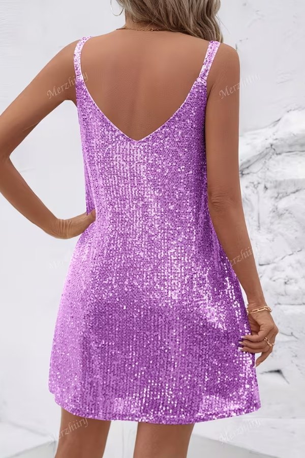 Clara | Vestido de Cóctel Sin Mangas con Lentejuelas para Mujer - Noa Lagos