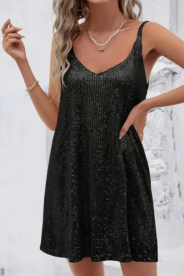 Clara | Vestido de Cóctel Sin Mangas con Lentejuelas para Mujer - Noa Lagos