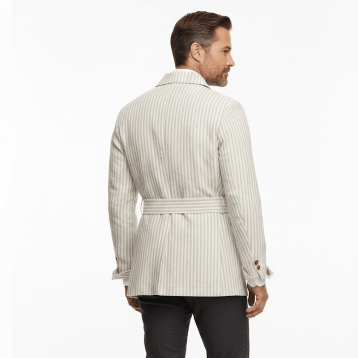 Diego | Chaqueta Safari de Hombre con Cinturón y Cuatro Bolsillos - Noa Lagos