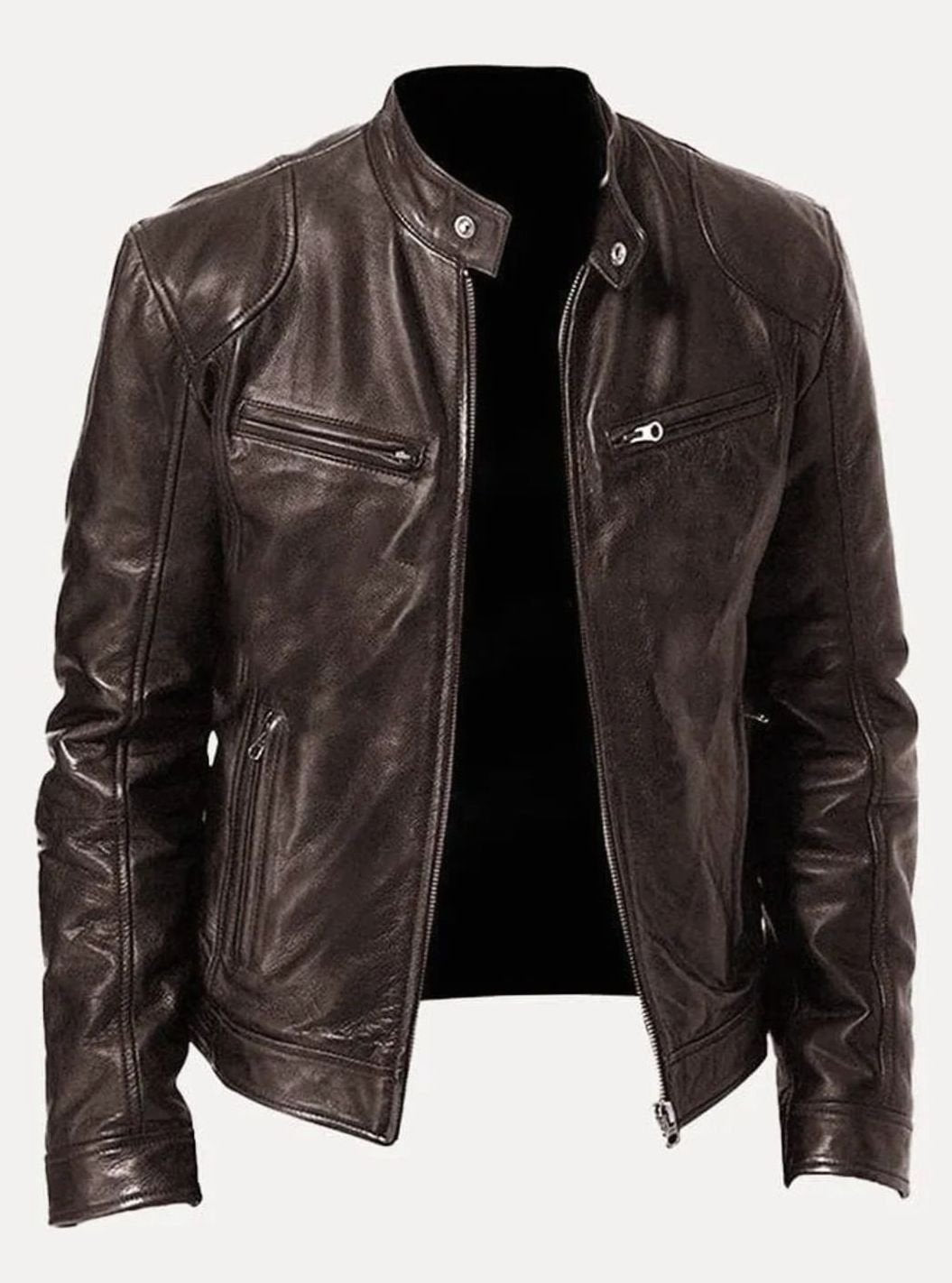 Bolsillos con cremallera de la cazadora biker Marco
