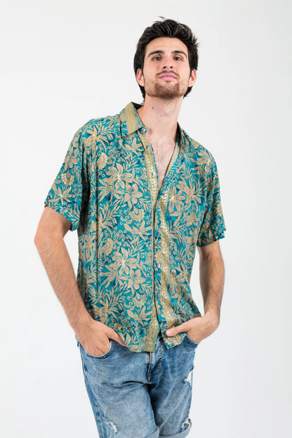 BOHO ANDALUZ – Men's Short-Sleeve Rayon Shirt (Bohemian Print, S–3XL)