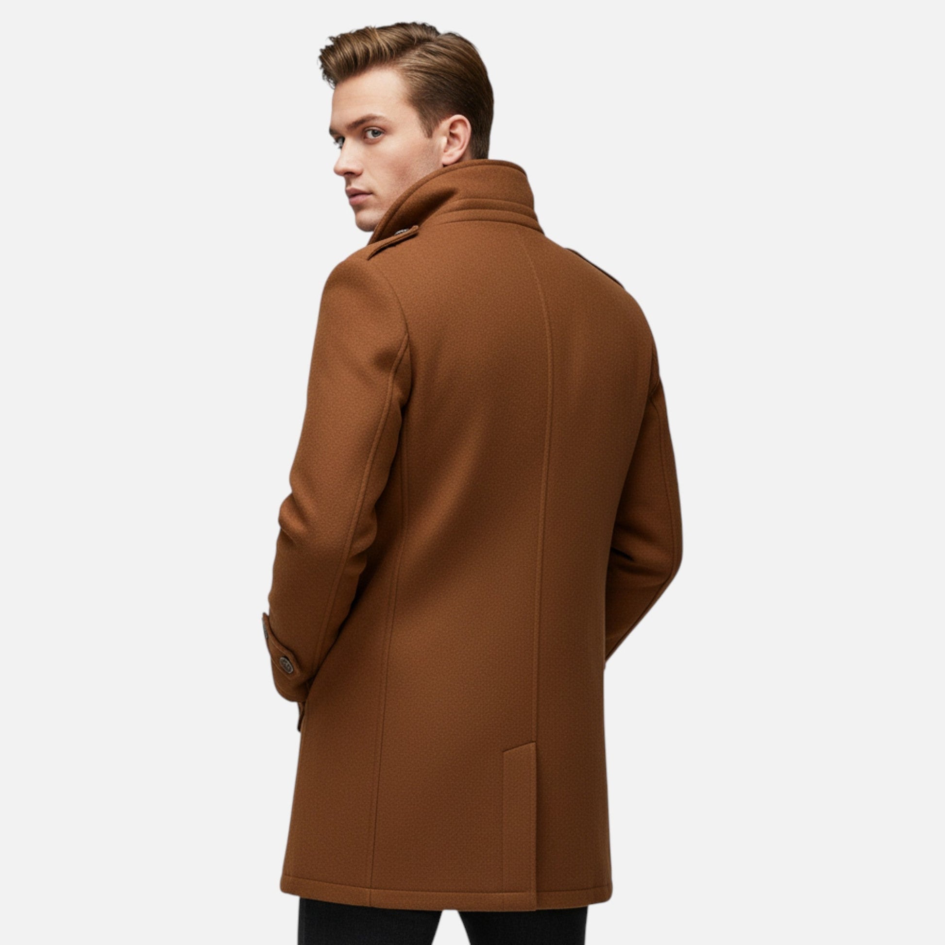 Fernando | Abrigo de Invierno de Lana con Cuello Doble para Hombre - Noa Lagos