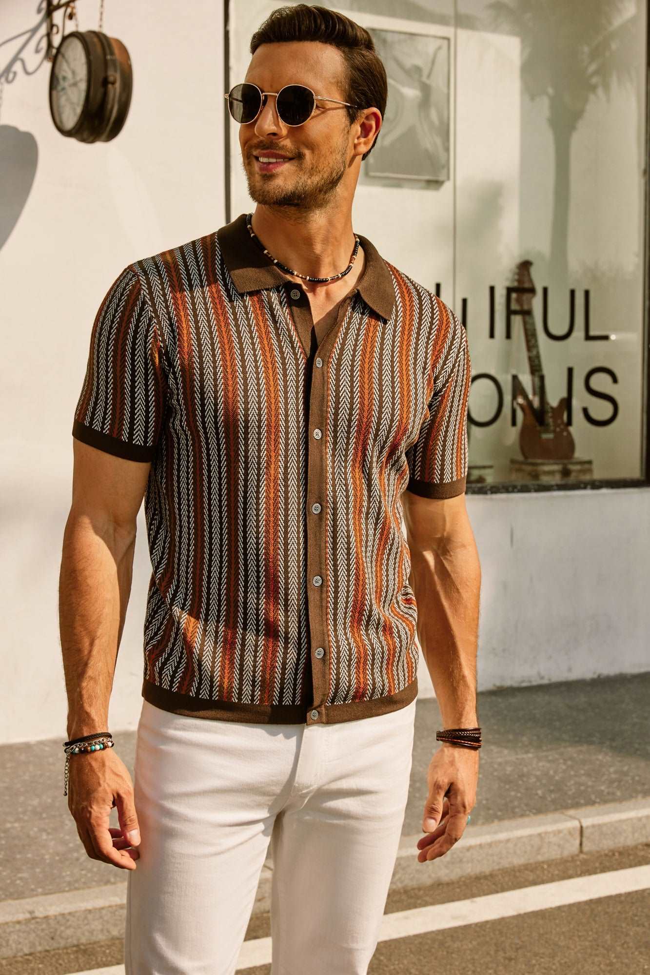 Fernando | Polo de Punto a Rayas para Hombre con Estilo Vintage - Noa Lagos