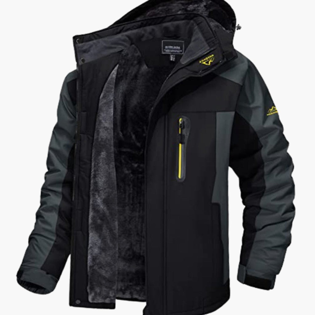 Detalle del forro polar interior de la chaqueta de invierno Kodiak para hombre