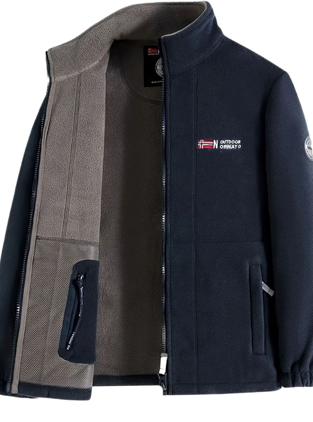 Chaqueta polar de hombre Grayson con cremallera completa y cuello alto