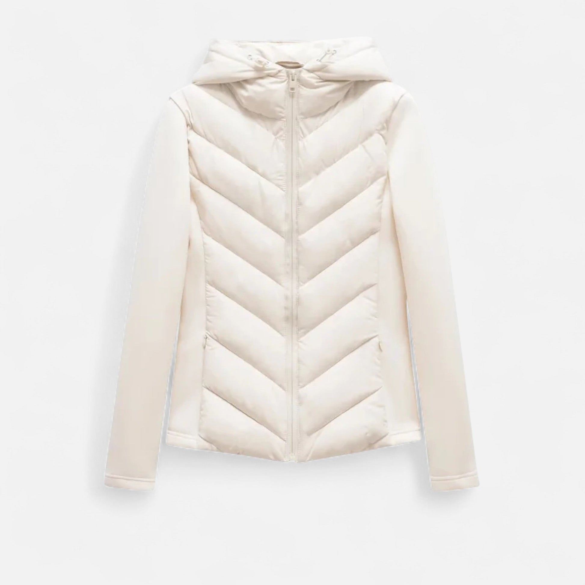 Isabella | Chaqueta de Plumas con Capucha y Patchwork para Mujer - Noa Lagos
