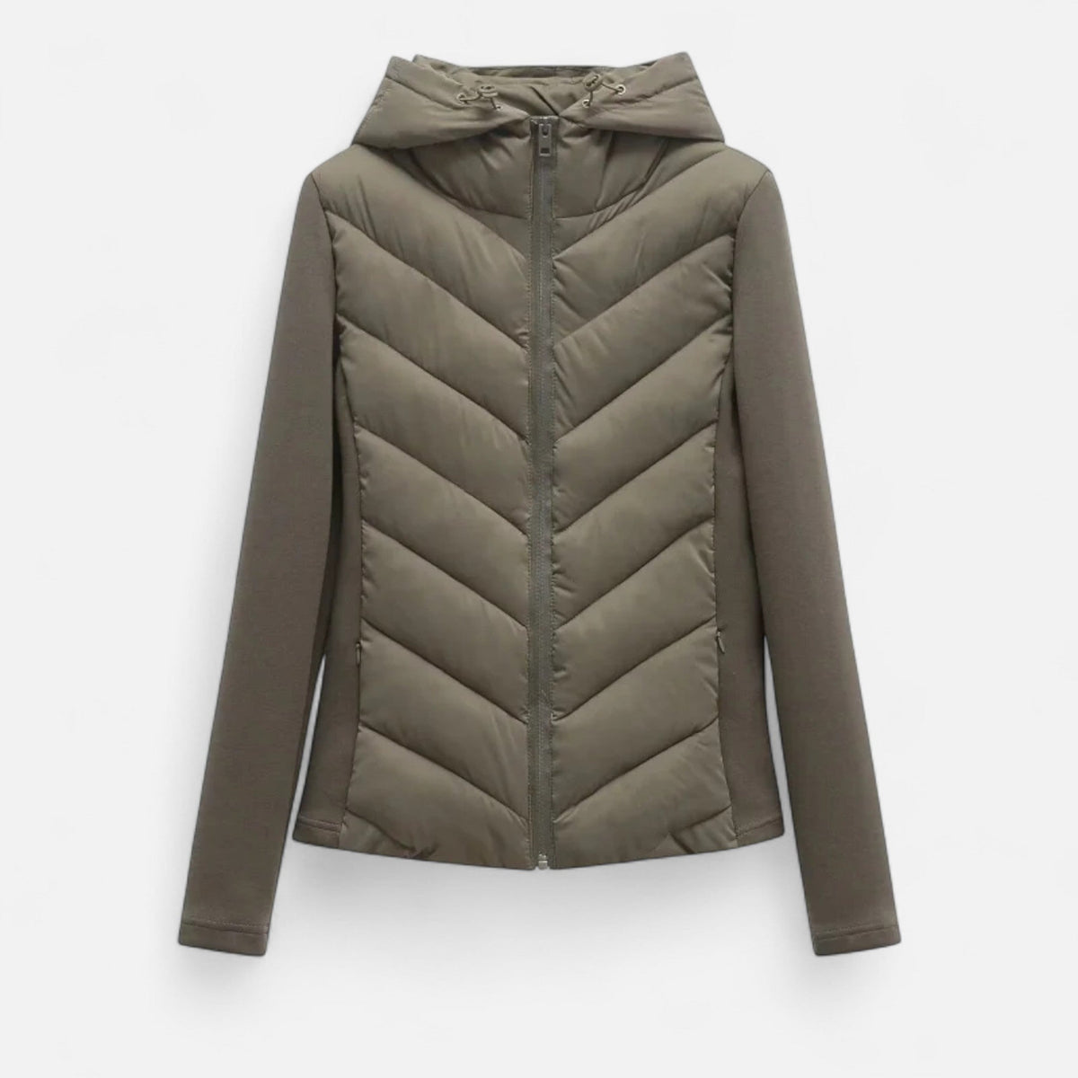 Isabella | Chaqueta de Plumas con Capucha y Patchwork para Mujer - Noa Lagos