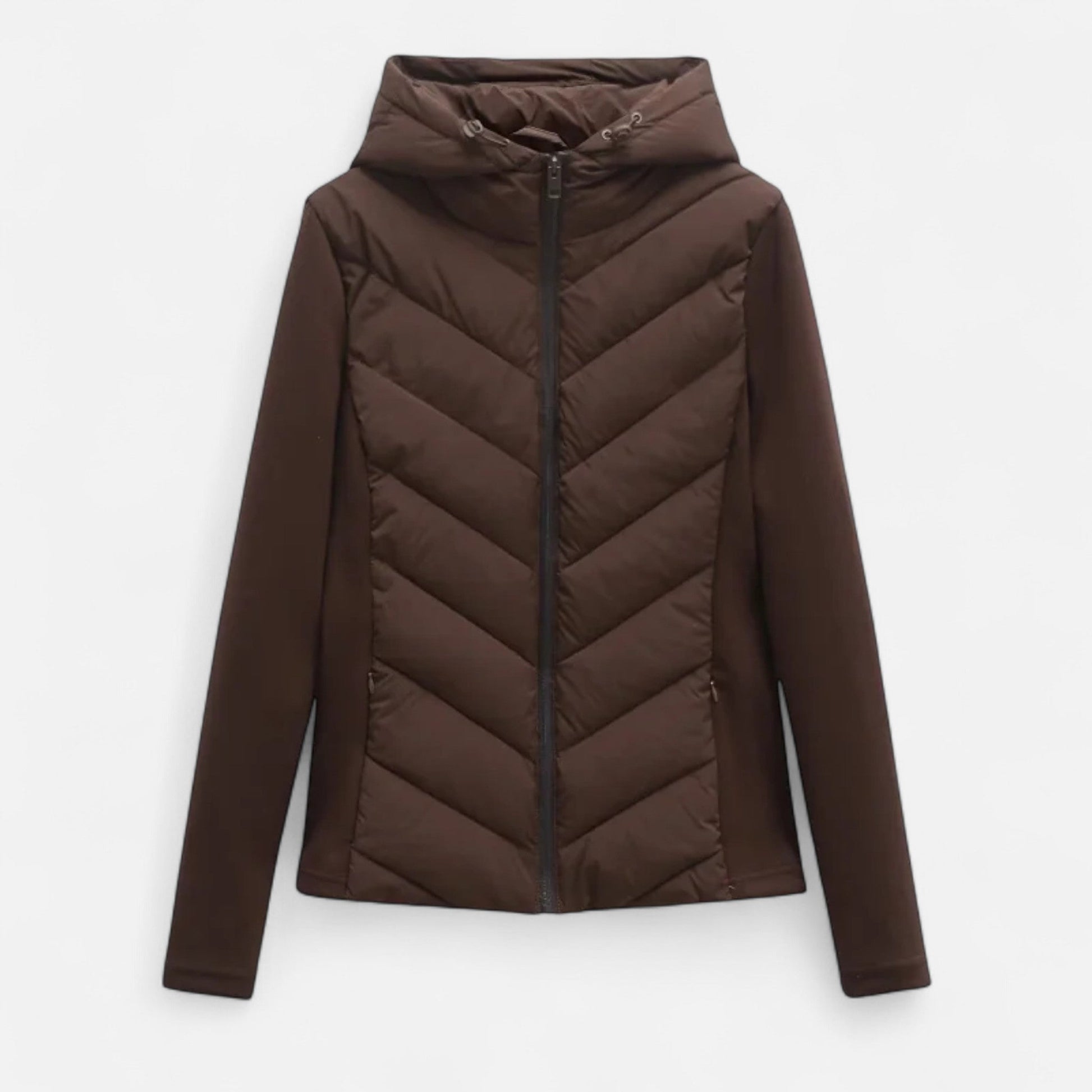 Isabella | Chaqueta de Plumas con Capucha y Patchwork para Mujer - Noa Lagos