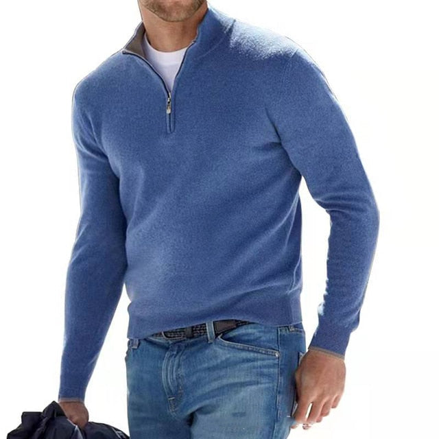 Suéter Marek de punto en corte regular para hombre, vista frontal