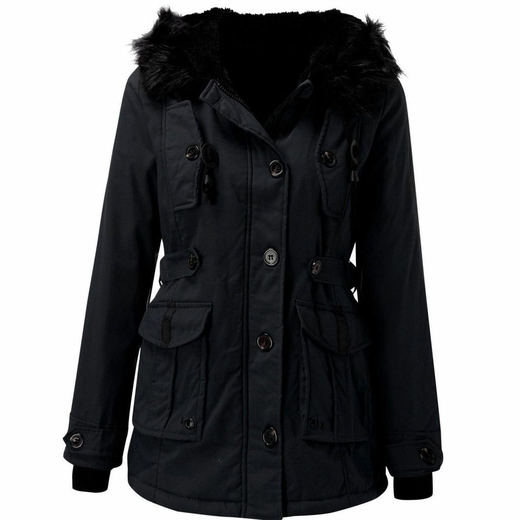 Espalda de la parka Nordvik con capucha de pelo sintético y diseño cálido