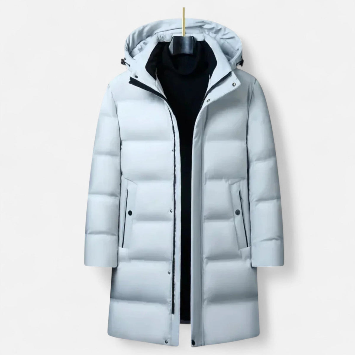 Santiago | Parka Impermeable Negra para Hombre con Capucha Aislante para Invierno - Noa Lagos
