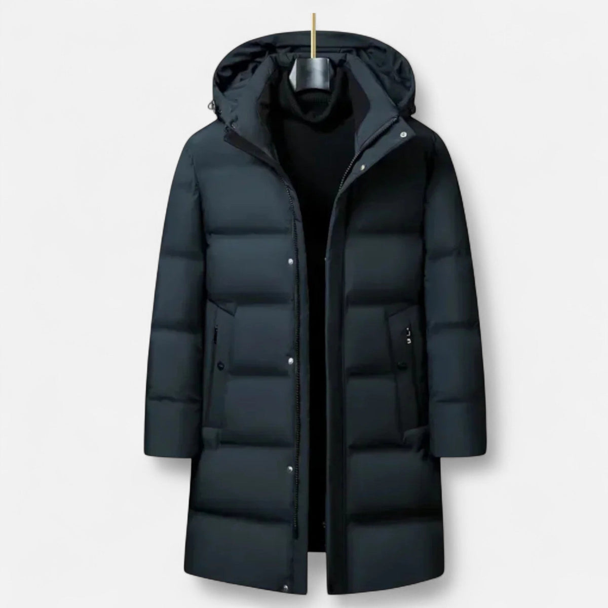Santiago | Parka Impermeable Negra para Hombre con Capucha Aislante para Invierno - Noa Lagos